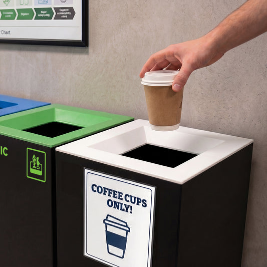 Richmond Recycling Bin Open Lid 52L | White General Use