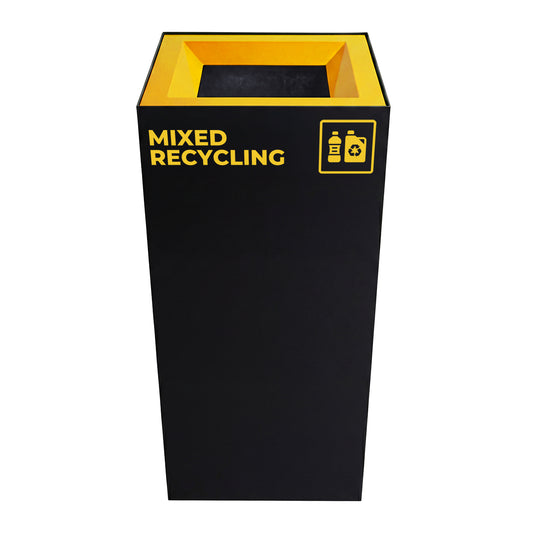 Richmond Recycling Bin Open Lid 52L | Yellow Mixed Recycling
