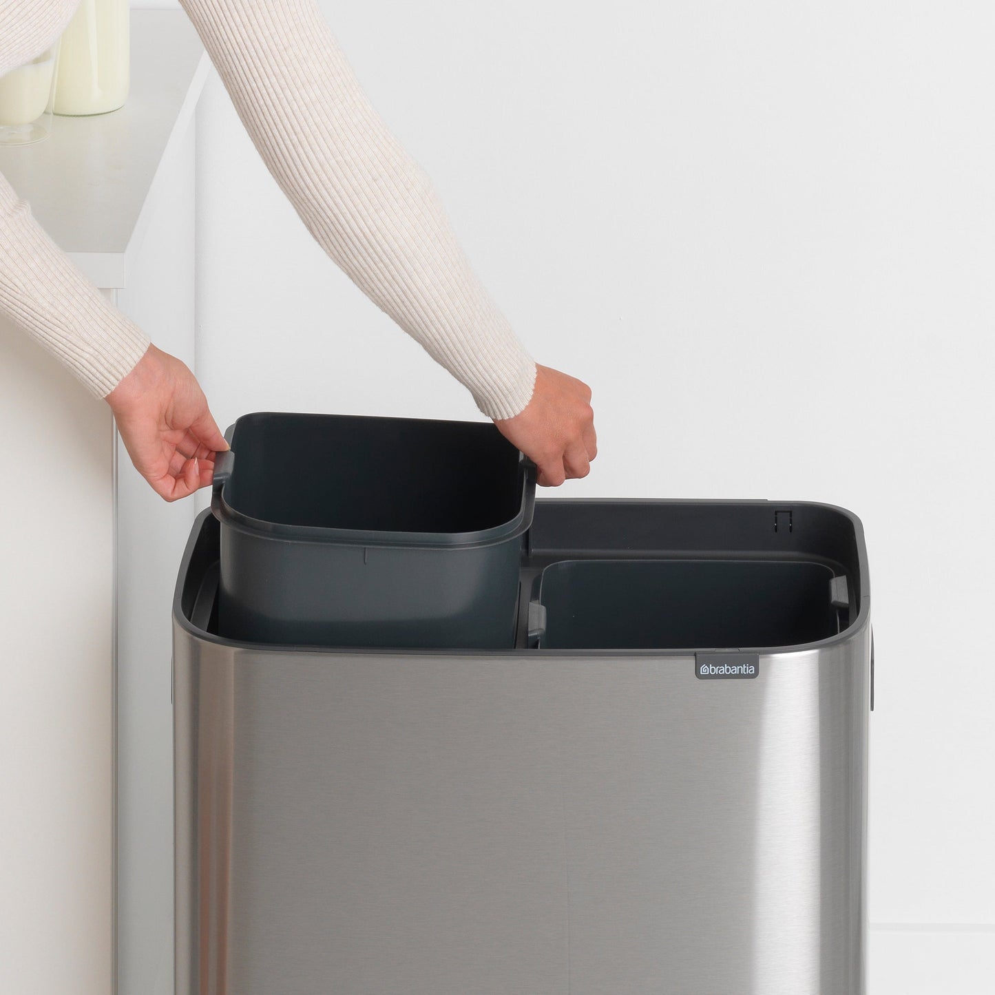 Brabantia Kitchen Pedal Bin 2 x 30L | Matt Steel