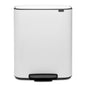 Brabantia Kitchen Pedal Bin 2 x 30L | White