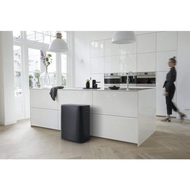 Brabantia Kitchen Touch Bin 2 x 30L | Black