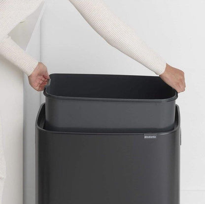 Brabantia Kitchen Touch Bin 2 x 30L | Black