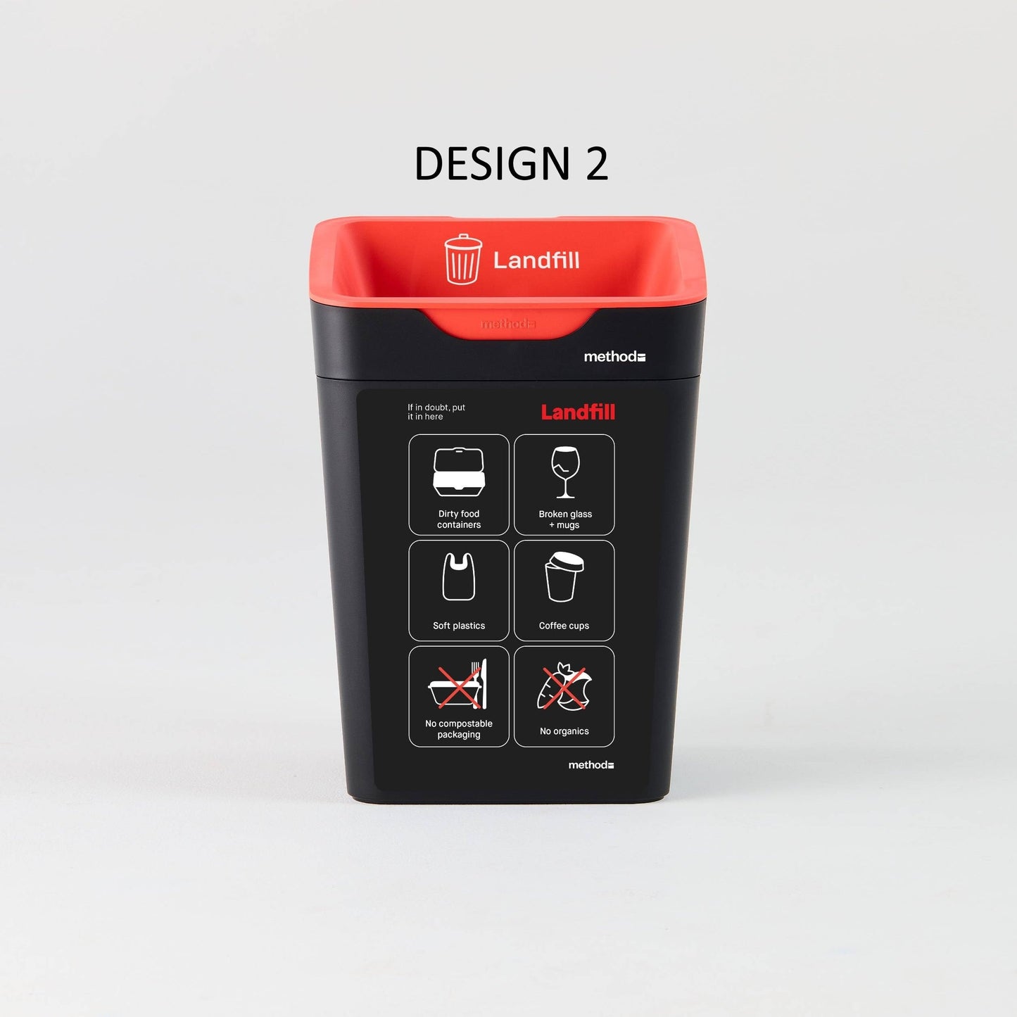 Bin Label - Red Landfill (for 20L Method bin)