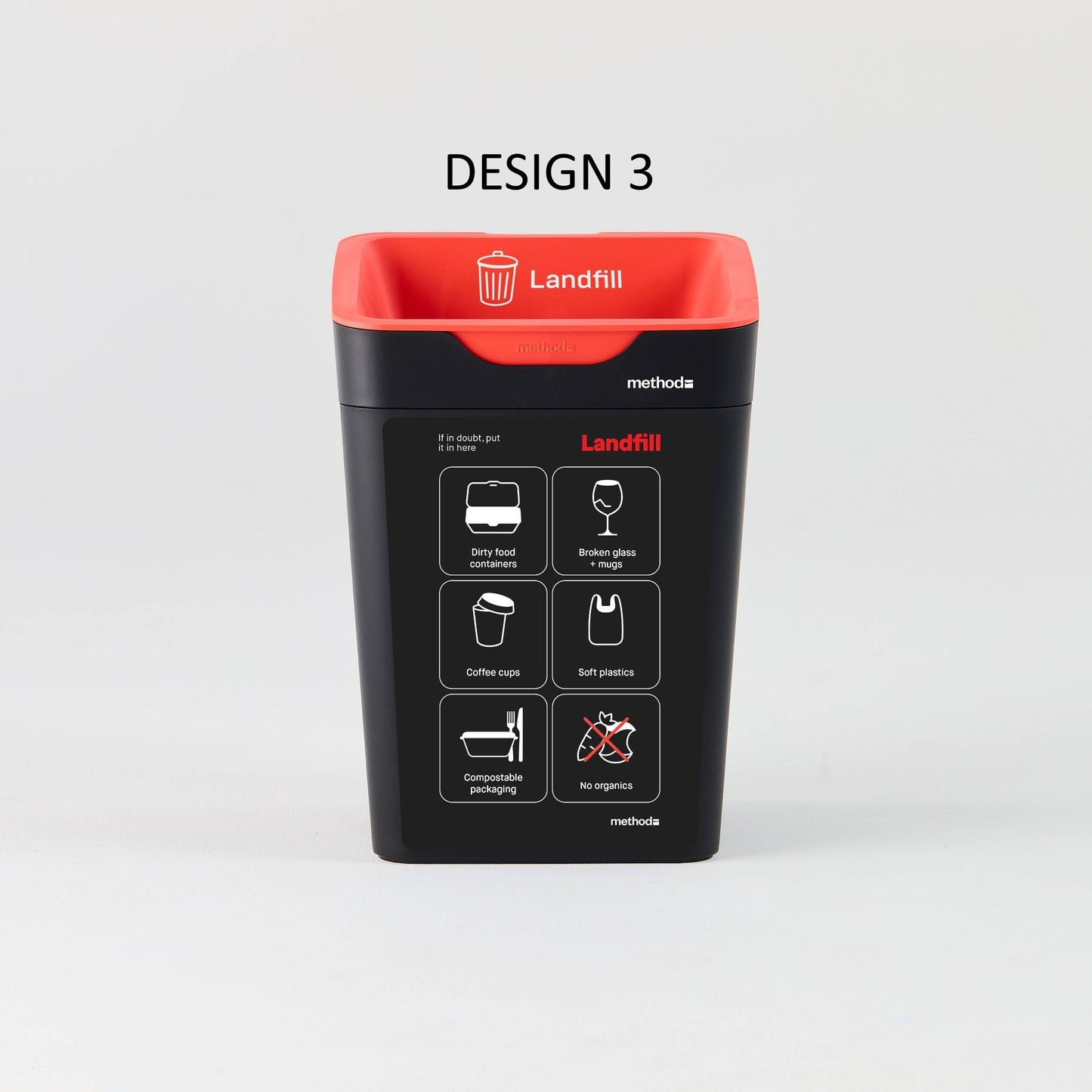 Bin Label - Red Landfill (for 20L Method bin)