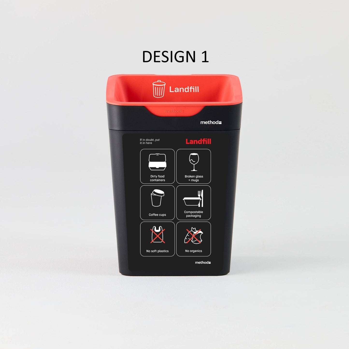 Bin Label - Red Landfill (for 20L Method bin)