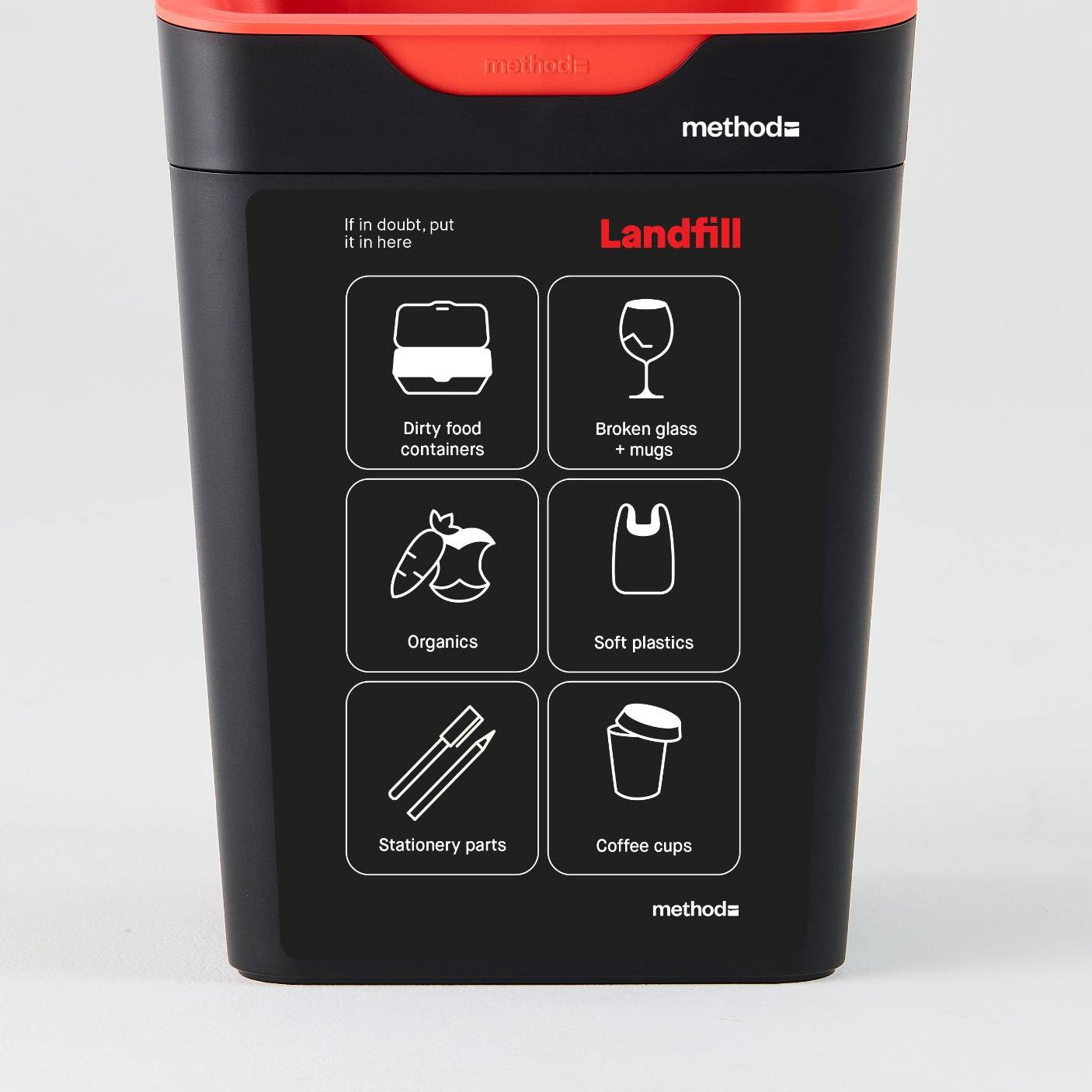 Bin Label - Red Landfill (for 20L Method bin)