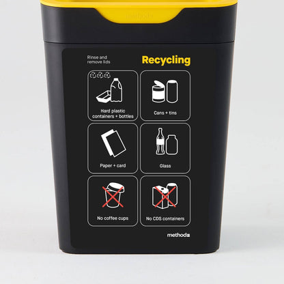 Bin Label - Yellow Co-Mingled Recycling (for 20L Method bin)