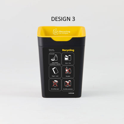 Bin Label - Yellow Co-Mingled Recycling (for 20L Method bin)