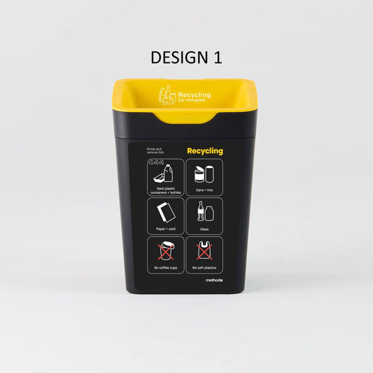 Bin Label - Yellow Co-Mingled Recycling (for 20L Method bin)