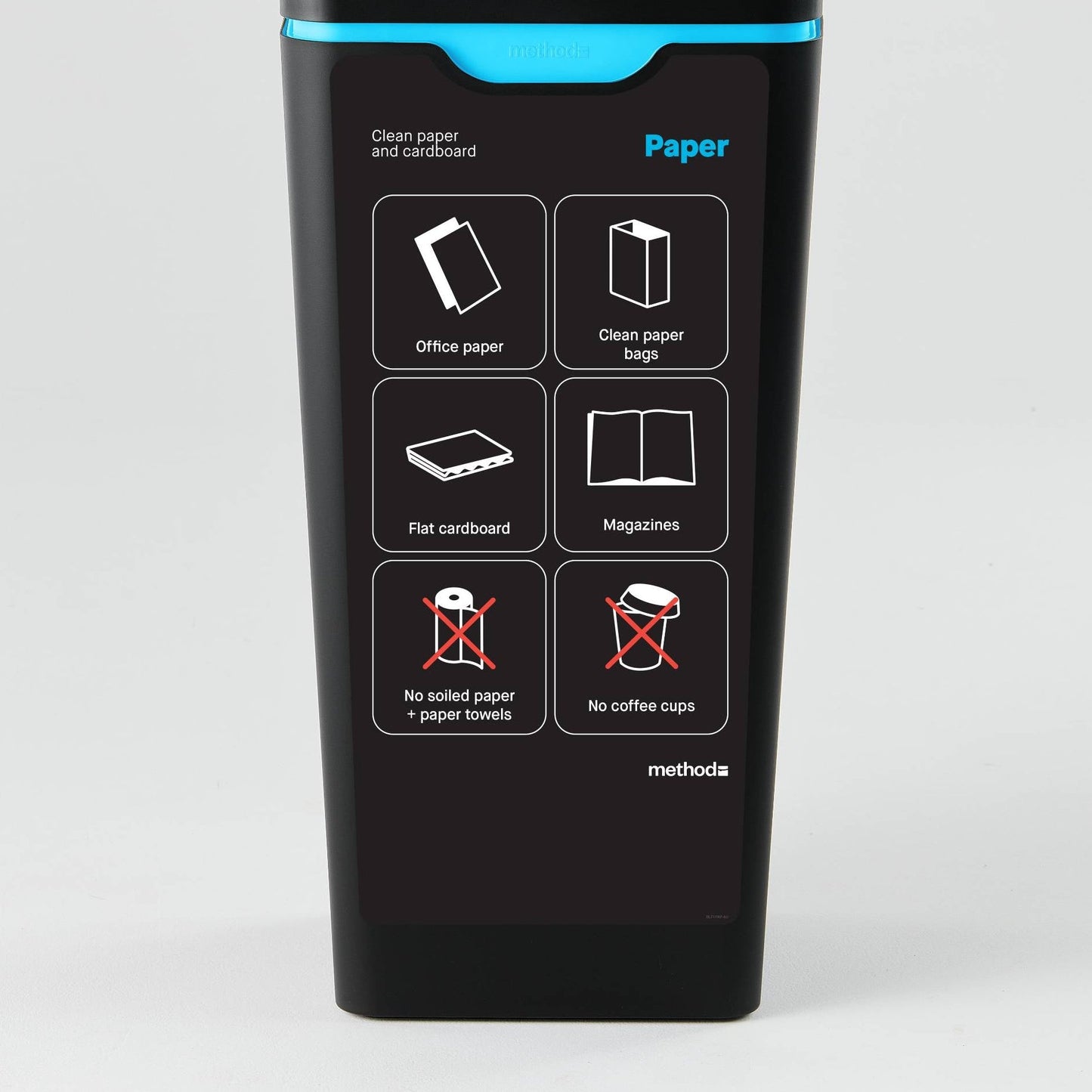 Bin Label - Blue Paper (for 60L Method bin)