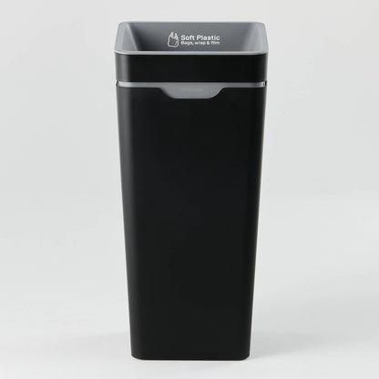 Method Office Recycling Bin Open Lid 60L | Grey Soft Plastic