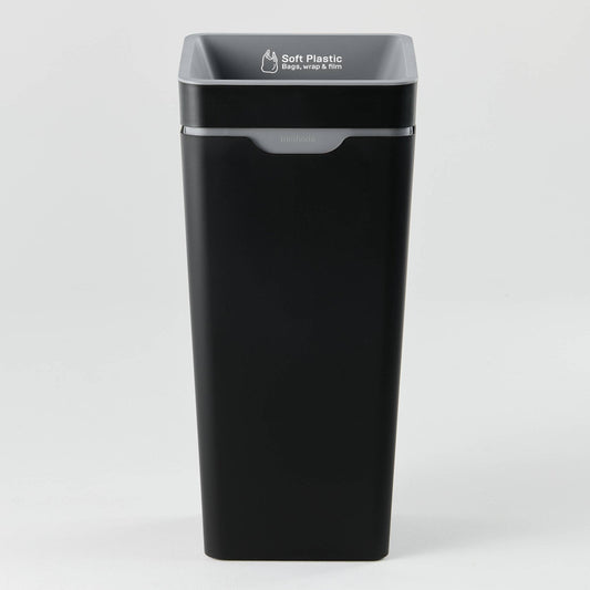 Method Office Recycling Bin Open Lid 60L | Grey Soft Plastic