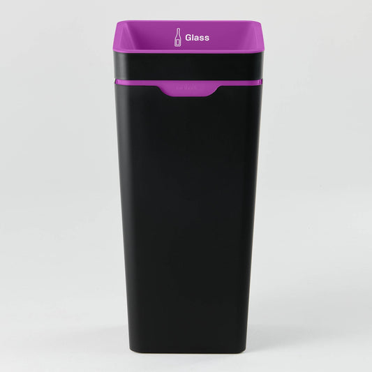 Method Office Recycling Bin Open Lid 60L | Purple Glass