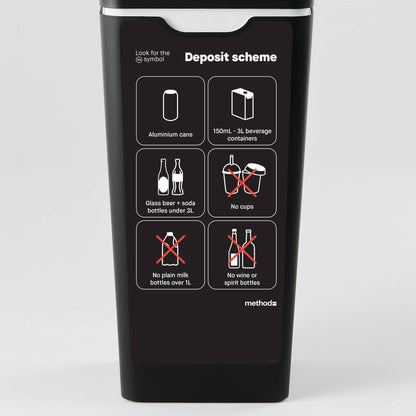 Bin Label - White 'Container Deposit Scheme' (for 60L Method bin)