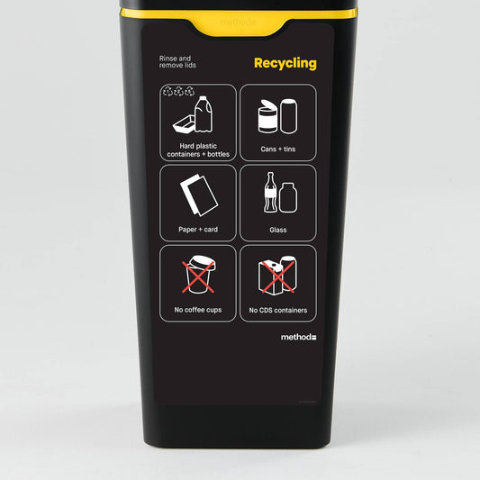 Bin Label - Yellow Mixed Recycling (for 60L Method bin)