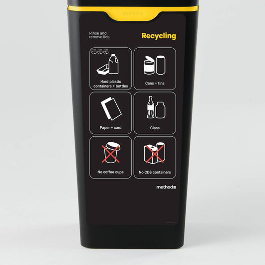 Bin Label - Yellow Co-Mingled Recycling (for 60L Method bin)
