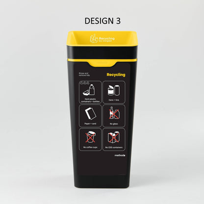 Bin Label - Yellow Mixed Recycling (for 60L Method bin)