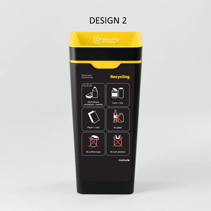 Bin Label - Yellow Co-Mingled Recycling (for 60L Method bin)