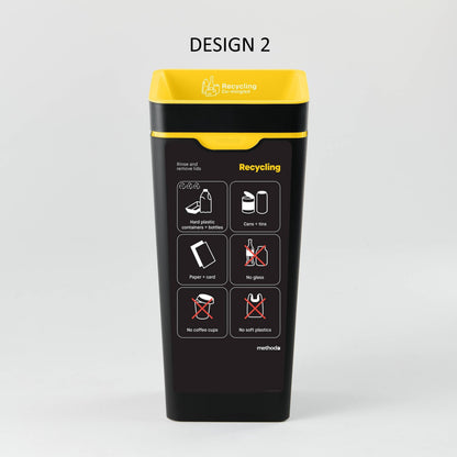 Bin Label - Yellow Mixed Recycling (for 60L Method bin)