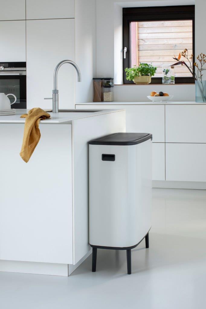 Brabantia Kitchen Touch Bin HI 2 x 30L | White