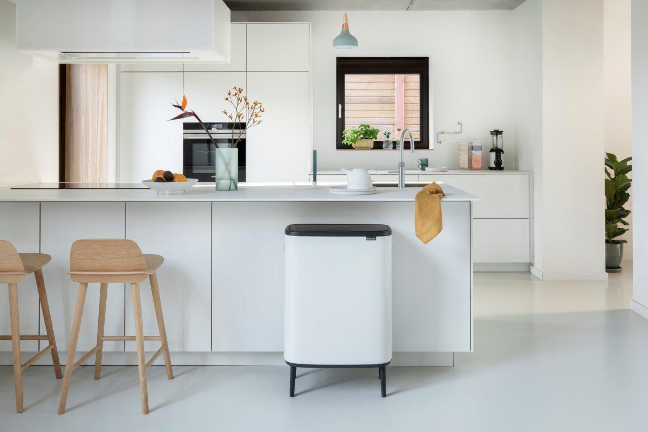 Brabantia Kitchen Touch Bin HI 2 x 30L | White