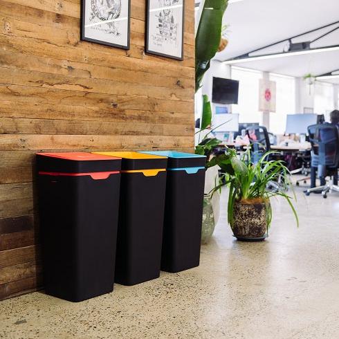 Method Office Recycling Bin Touch Lid 60L | Blue Paper