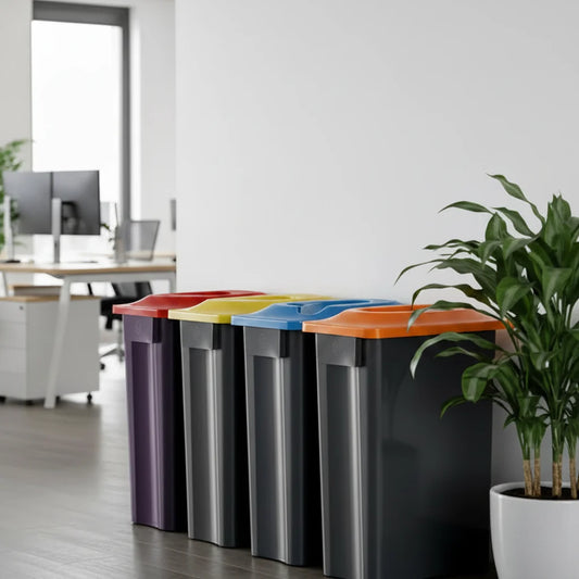 MultiSort Recycling Bin 90L | Purple Glass