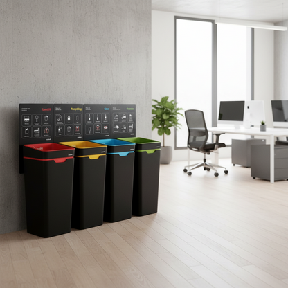Vertical Sign - White Container Deposit Scheme (for 60L Method bin)