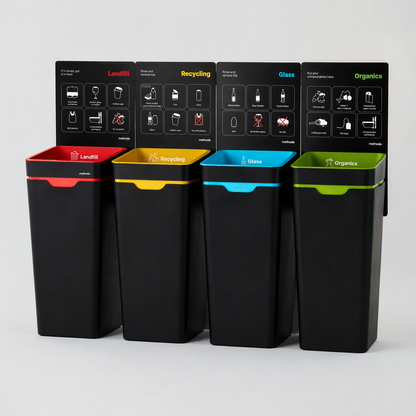 Vertical Sign - Yellow Mixed Recycling (for 60L Method bin)