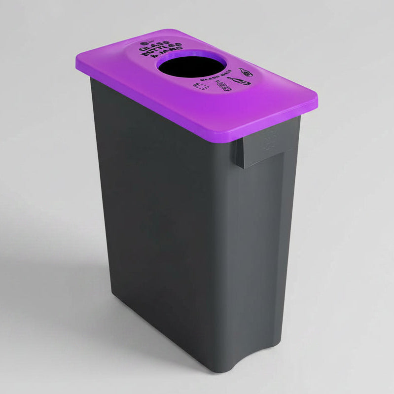 MultiSort Recycling Bin 60L | Purple Glass