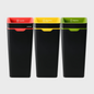 Method Recycling 3-Bin Open Lid Station 60L | Red, Yellow & Green