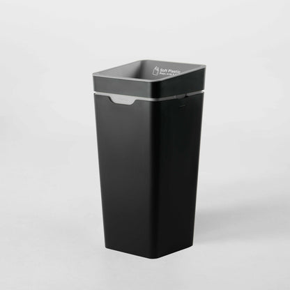 Method Office Recycling Bin Open Lid 60L | Grey Soft Plastic