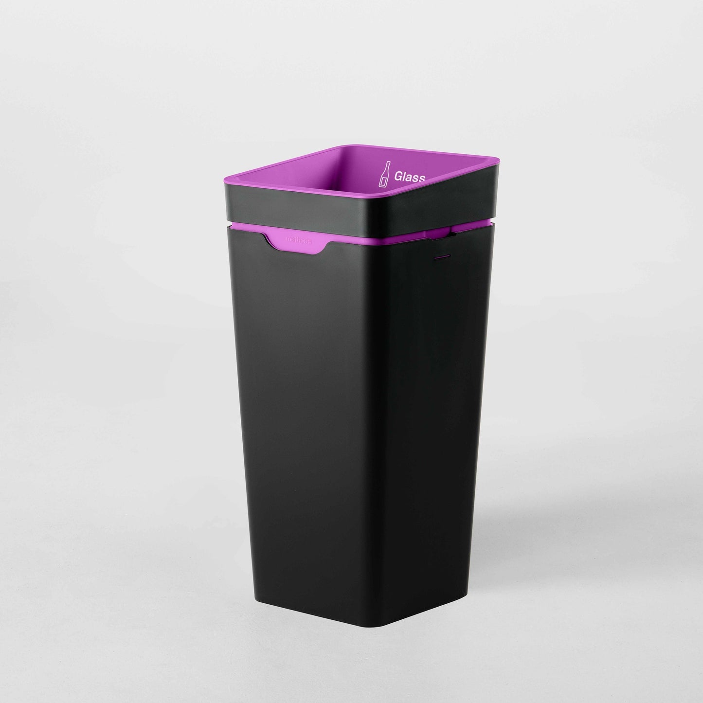 Method Office Recycling Bin Open Lid 60L | Purple Glass
