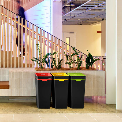 Method Office Recycling Bin Touch Lid 60L | Green Organics