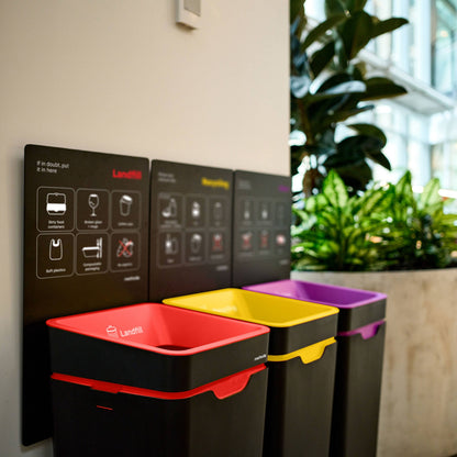 Method Office Recycling Bin Open Lid 60L | Purple Glass