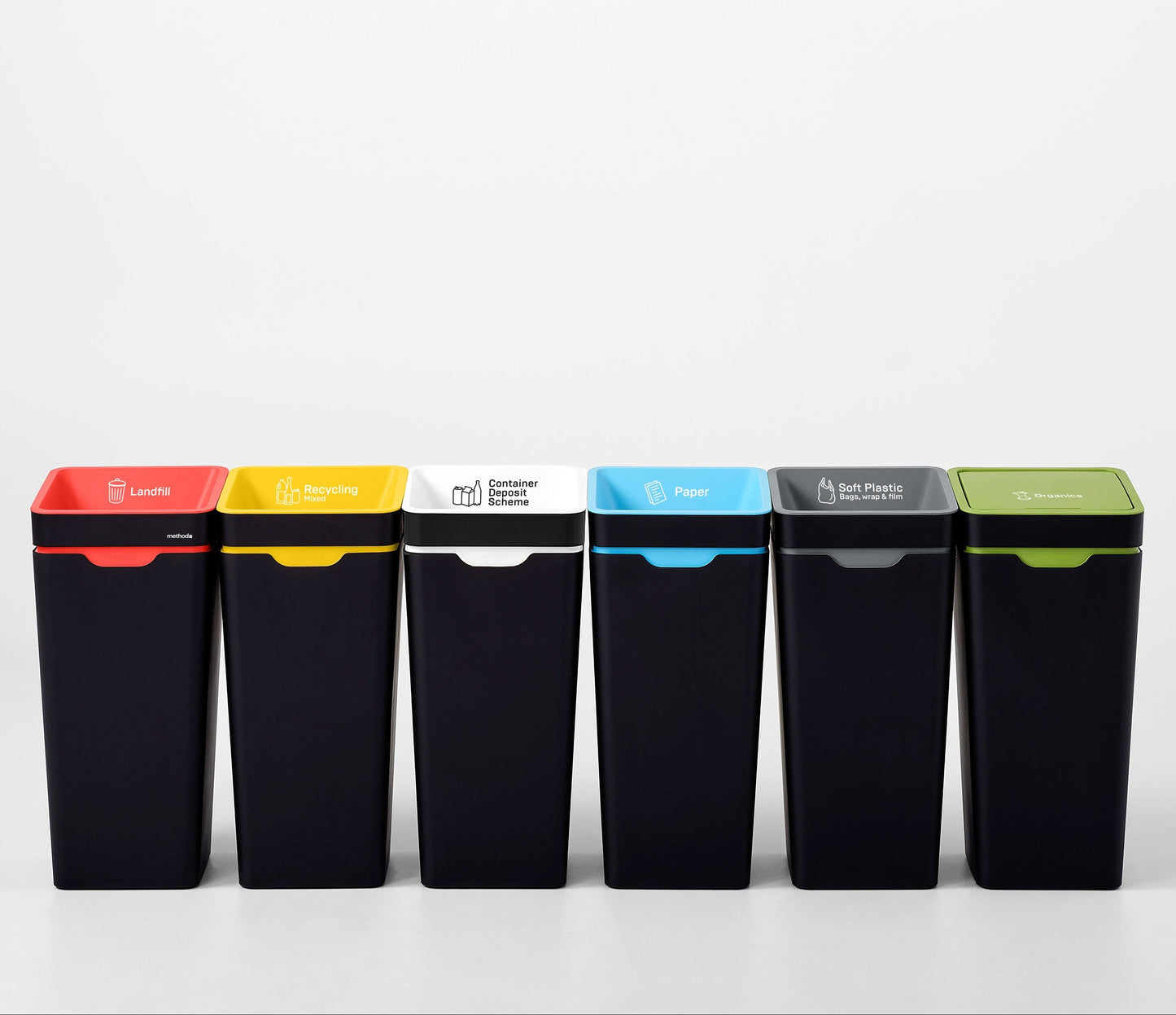 Method Office Recycling Bin Open Lid 60L | Blue Paper