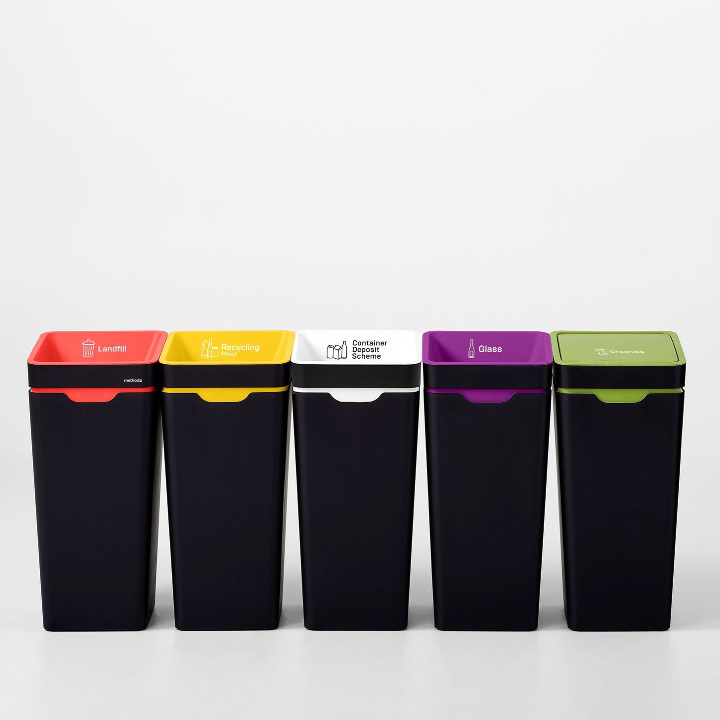 Method Office Recycling Bin Open Lid 60L | Purple Glass
