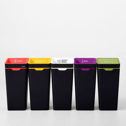 Method Office Recycling Bin Open Lid 60L | Red Landfill