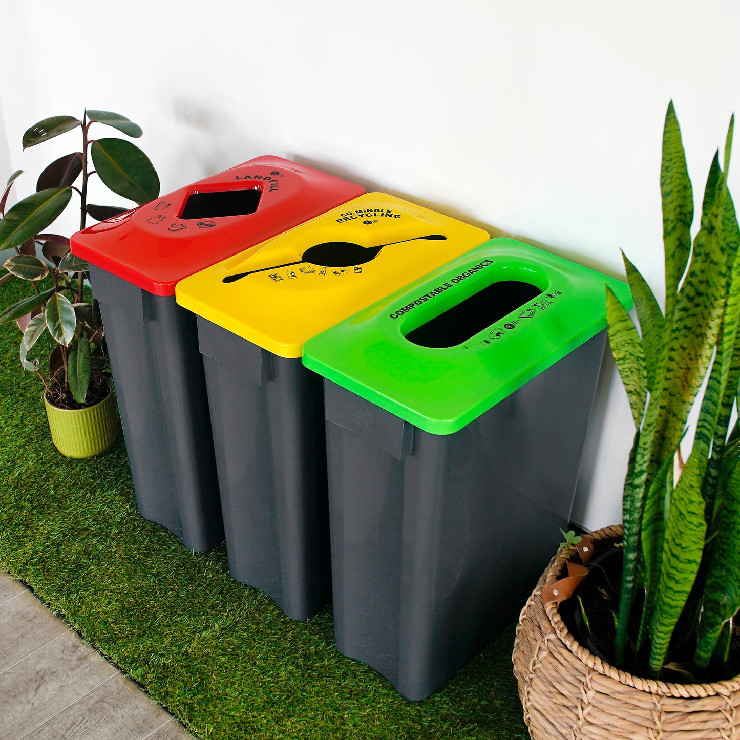 MultiSort Recycling Bin 60L | Green Organics