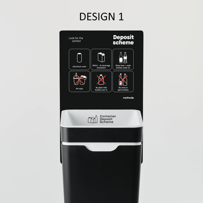 Vertical Sign - White Container Deposit Scheme (for 60L Method bin)