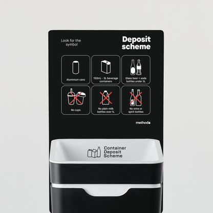 Vertical Sign - White Container Deposit Scheme (for 60L Method bin)