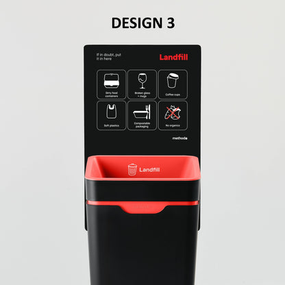 Vertical Sign - Red Landfill (for 60L Method bin)