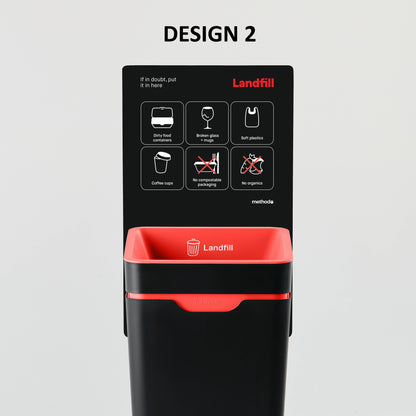 Vertical Sign - Red Landfill (for 60L Method bin)