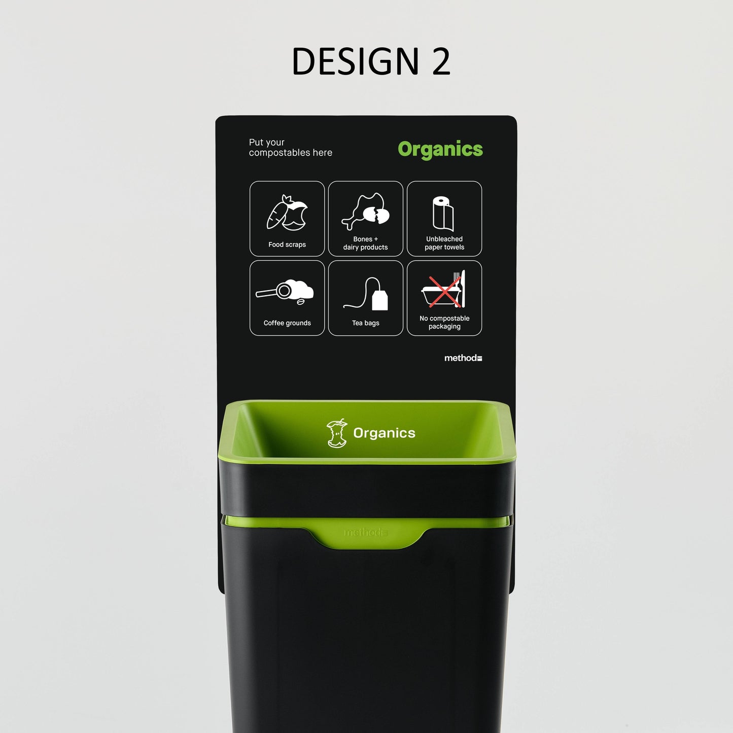 Vertical Sign - Green Organics (for 60L Method bin)