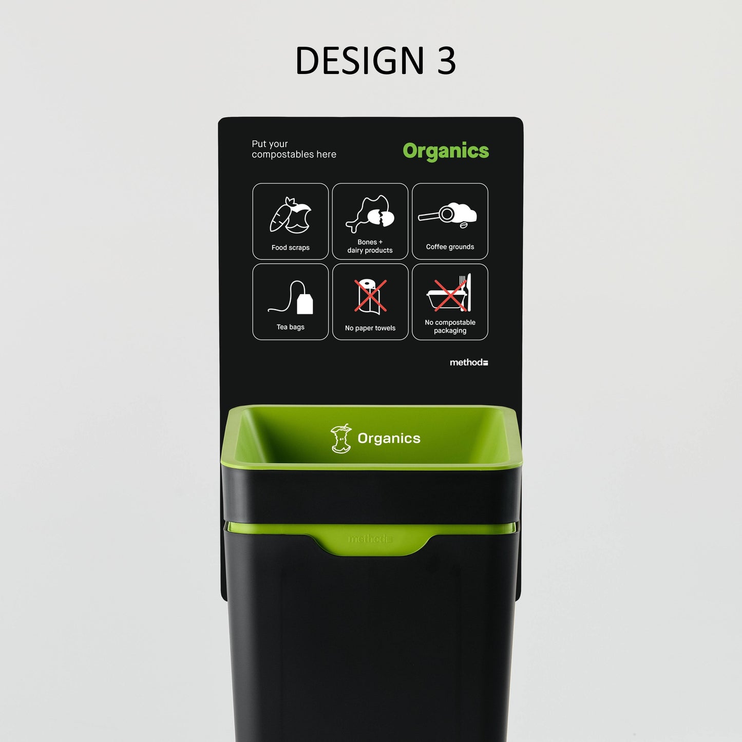 Vertical Sign - Green Organics (for 60L Method bin)