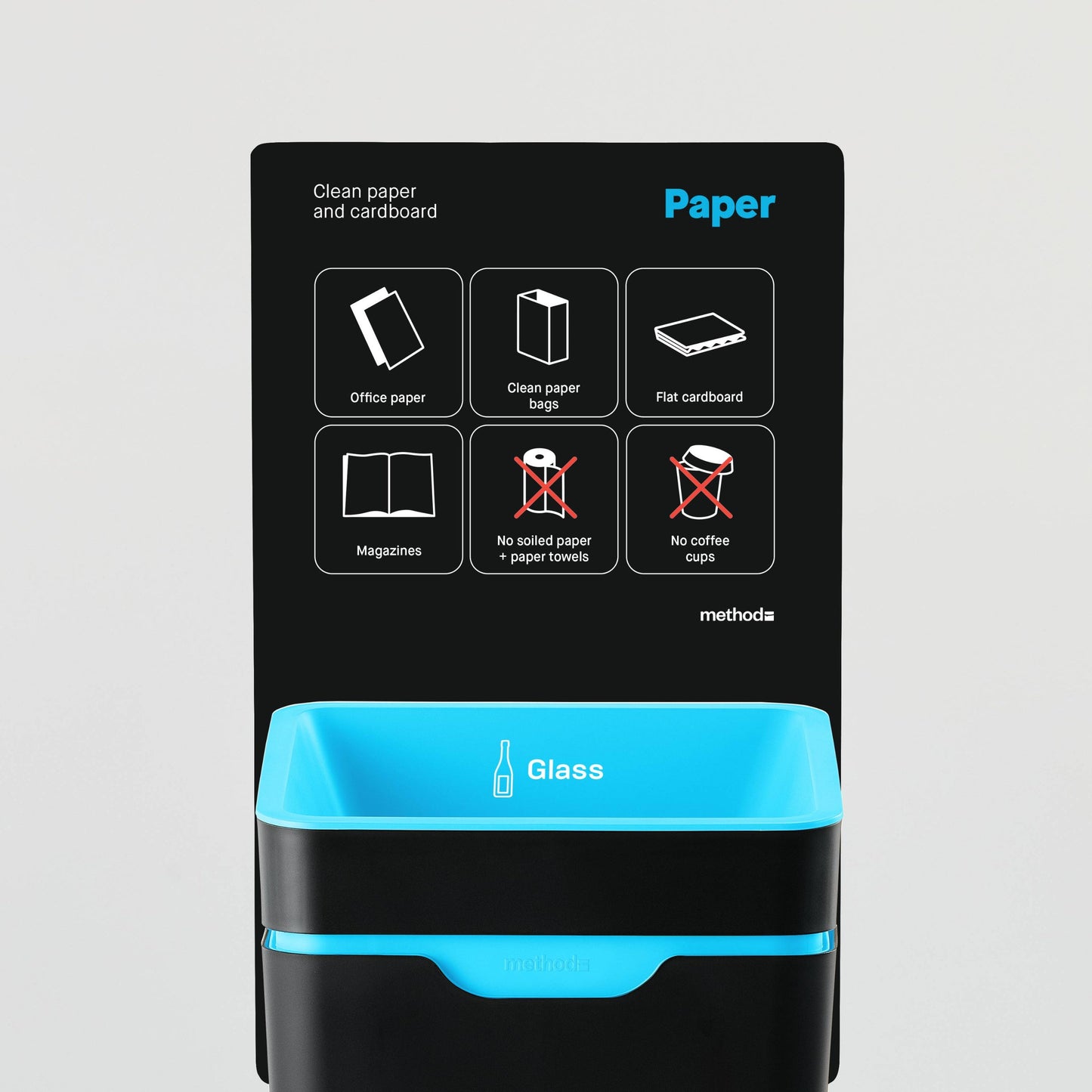 Vertical Sign - Blue Paper (for 60L Method bin)