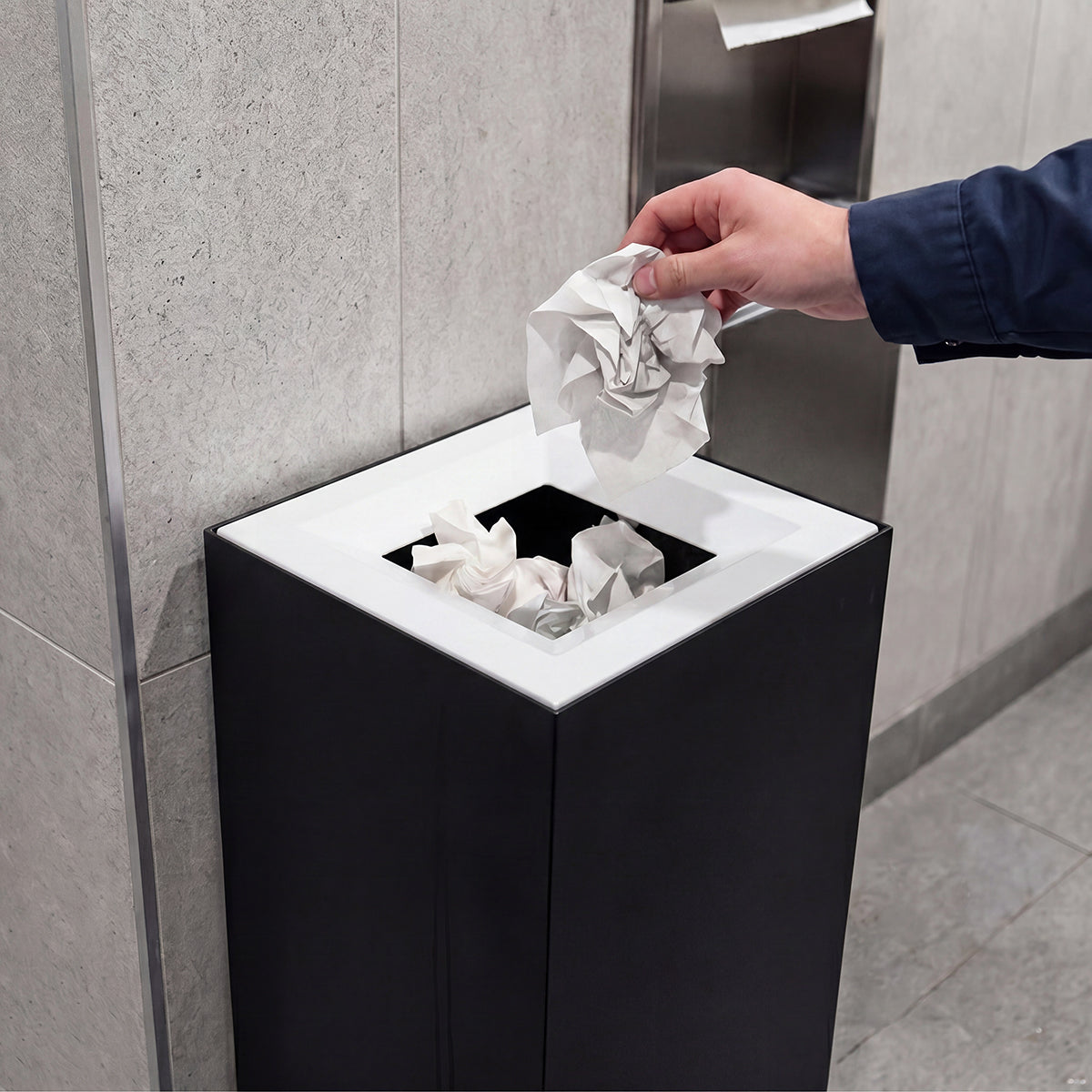 Richmond Recycling Bin Open Lid 52L | White General Use