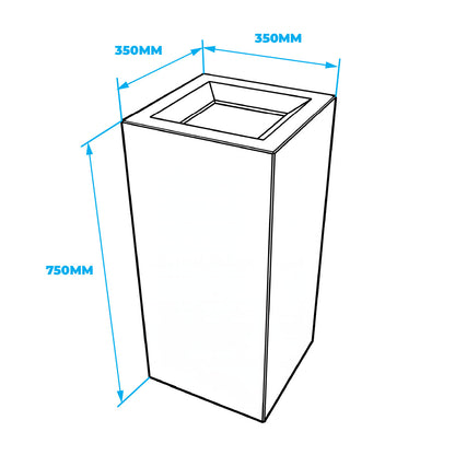 Richmond 4-Station Waste Recycling Bin Kit (4 x 52L) | Red, Yellow, Blue & Green