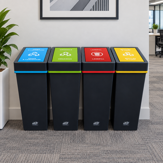 Sabco Deluxe Recycling Bin 40L | Red Landfill