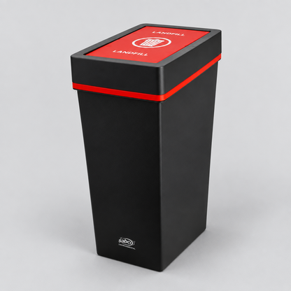 Sabco Deluxe Recycling Bin 40L | Red Landfill